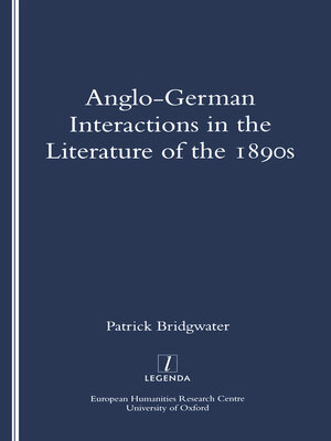 cover image of Anglo-German Interactions in the Literature of the 1890s